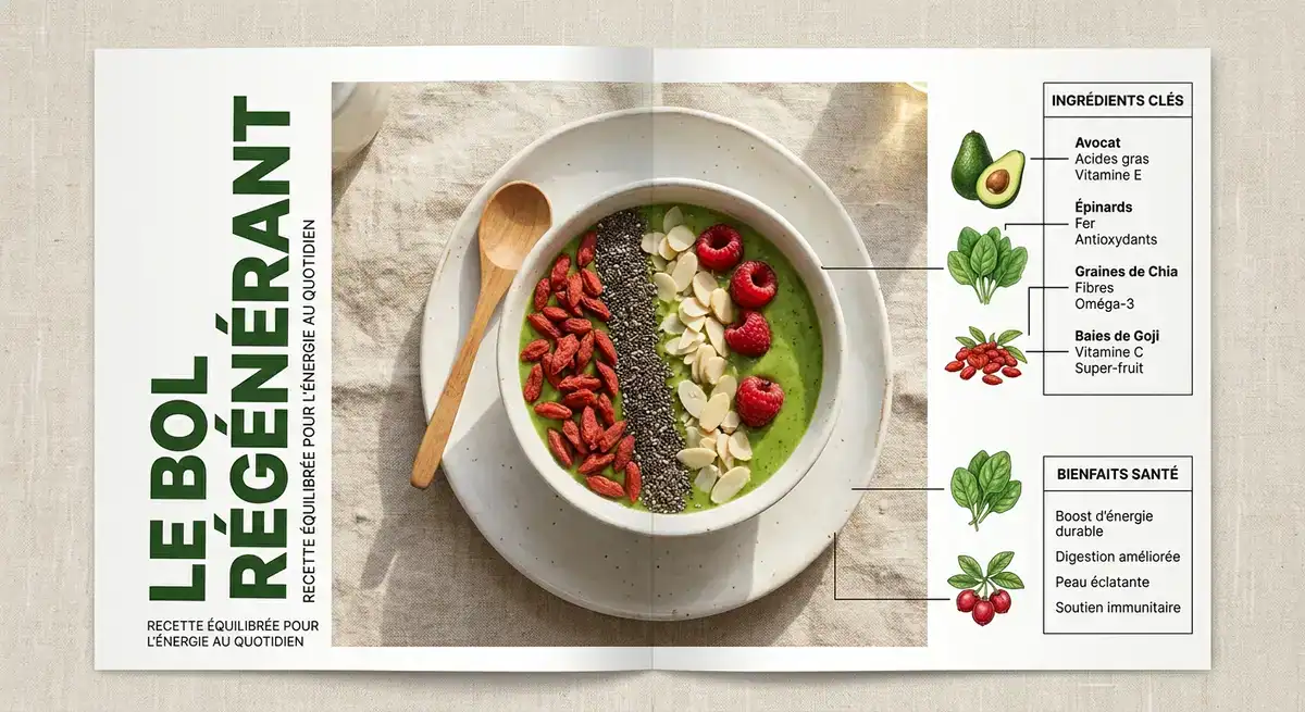 Smoothie bowl régénérant pour la peau