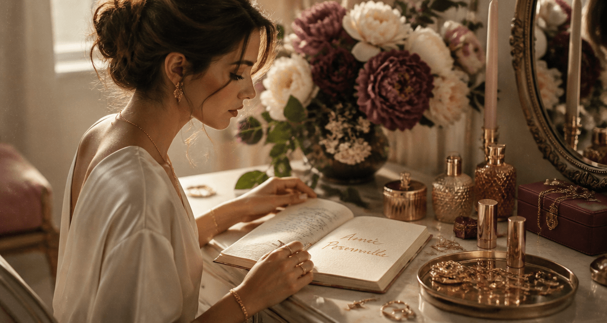 annee personnelle carnet sur coiffeuse elegante