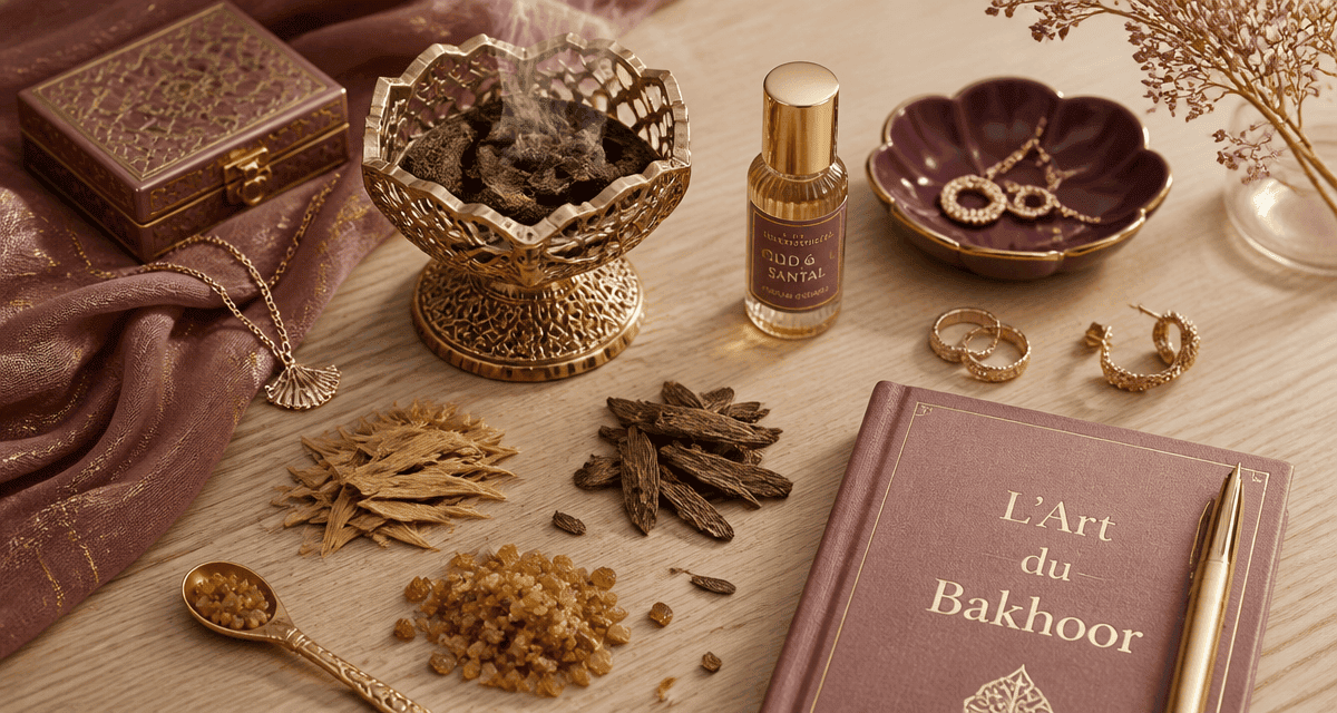 bakhoor sur mabkhara dorée et copeaux bois