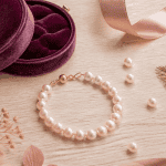 bracelet en perle de culture sur écrin