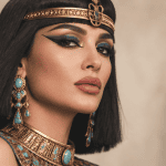 cleopatre maquillage femme portrait eyeliner