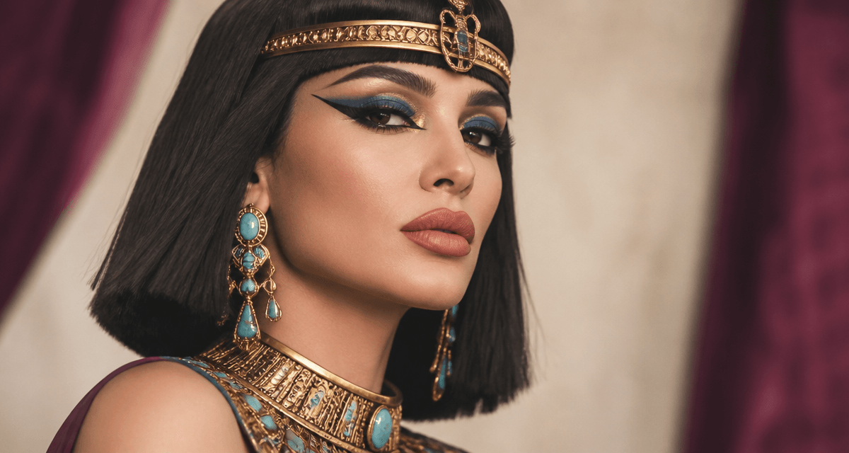 cleopatre maquillage femme portrait eyeliner