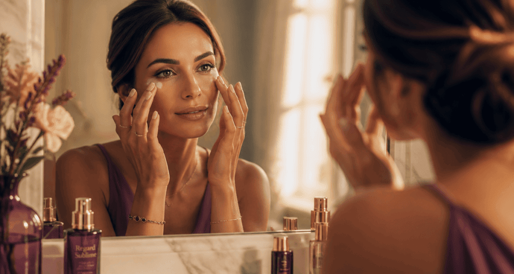 comment appliquer le contour des yeux devant miroir