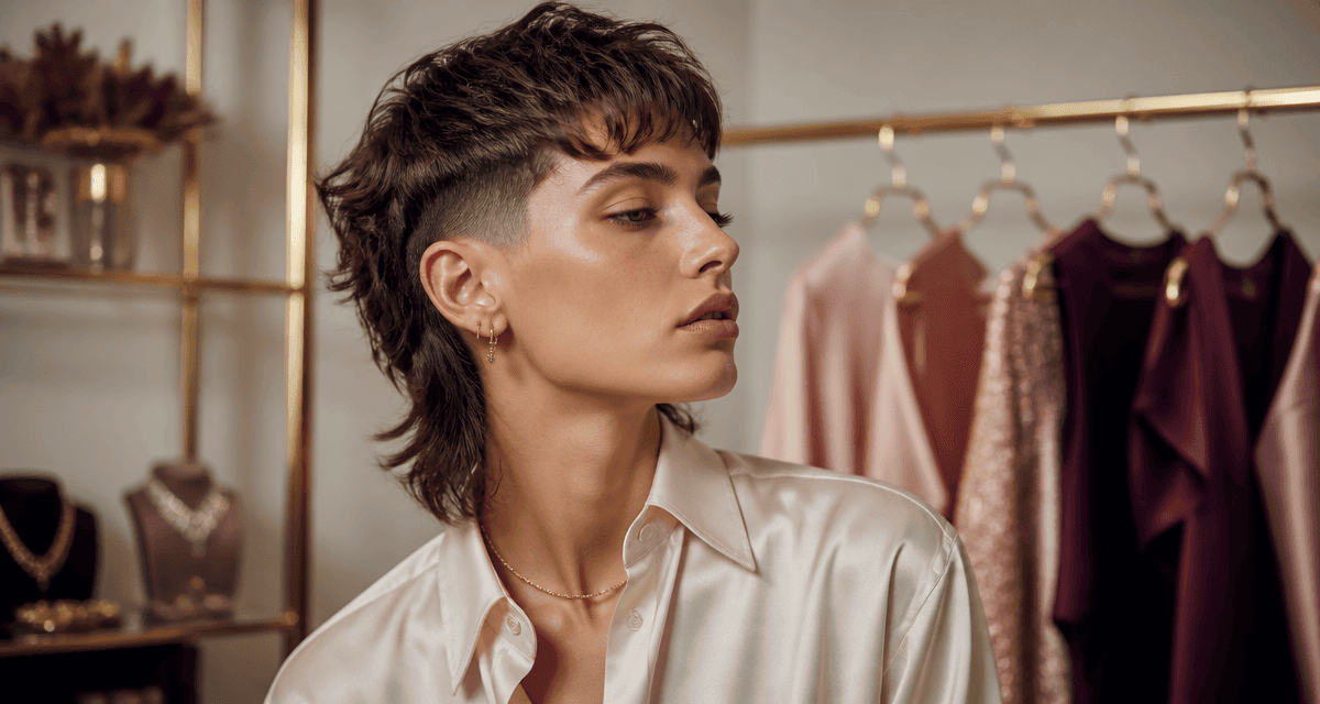 coupe mulet moderne femme portrait