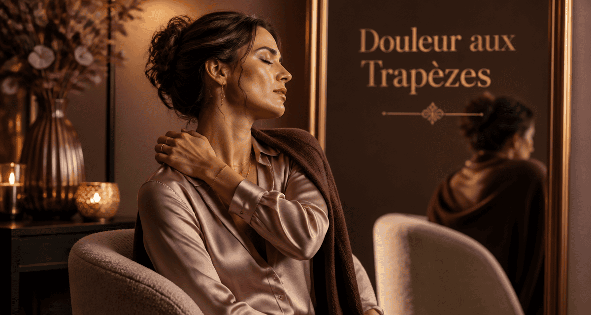 Douleur trapèze signification spirituelle femme élégante