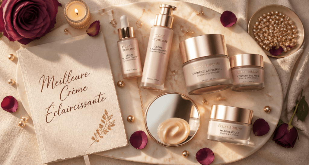 meilleur crème éclaircissante pour visage flacons luxe