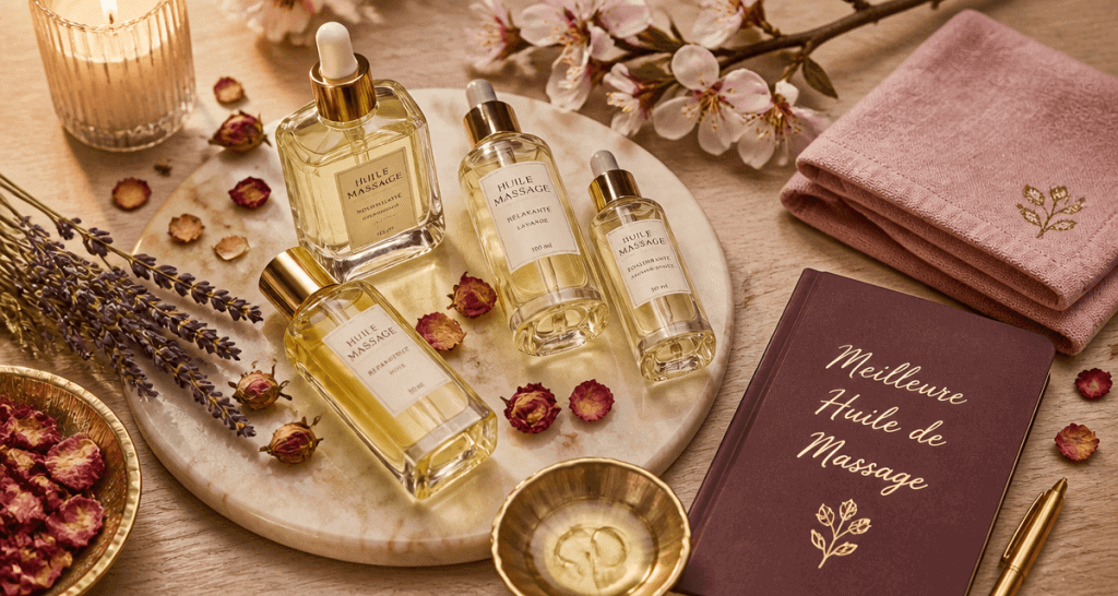 Meilleure huile de massage flacons et accessoires bien-être