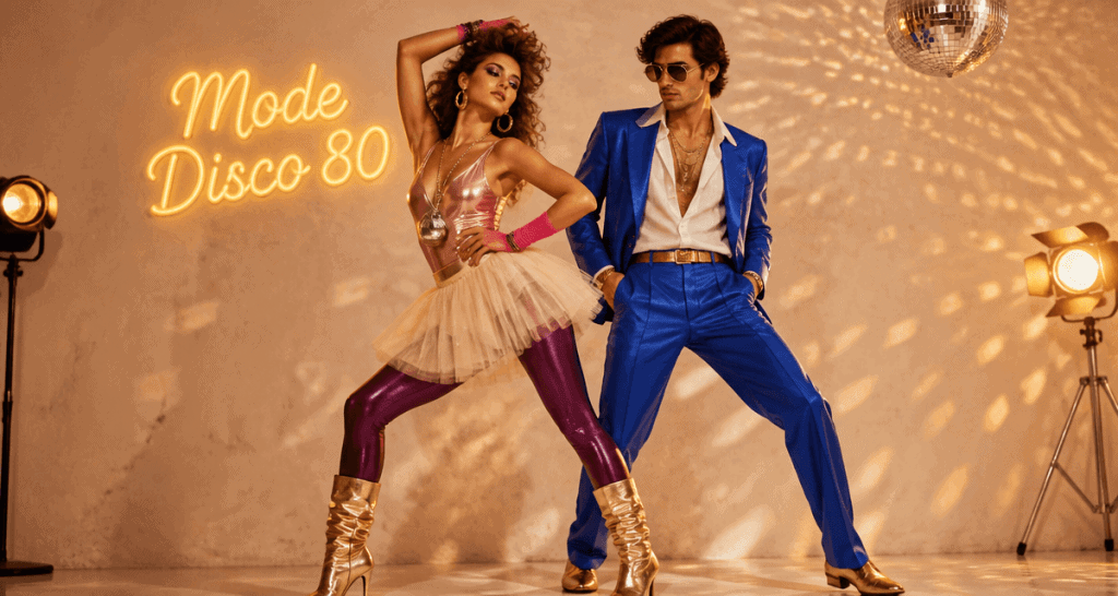 mode année 80 disco mannequins studio