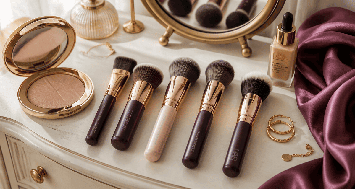 quel pinceau pour fond de teint sur coiffeuse élégante