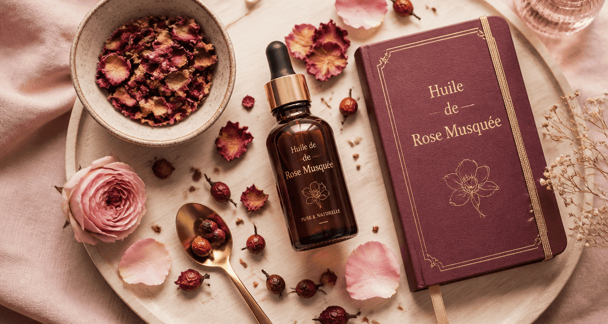 quelle est la meilleure huile de rose musquée flacon sur plateau