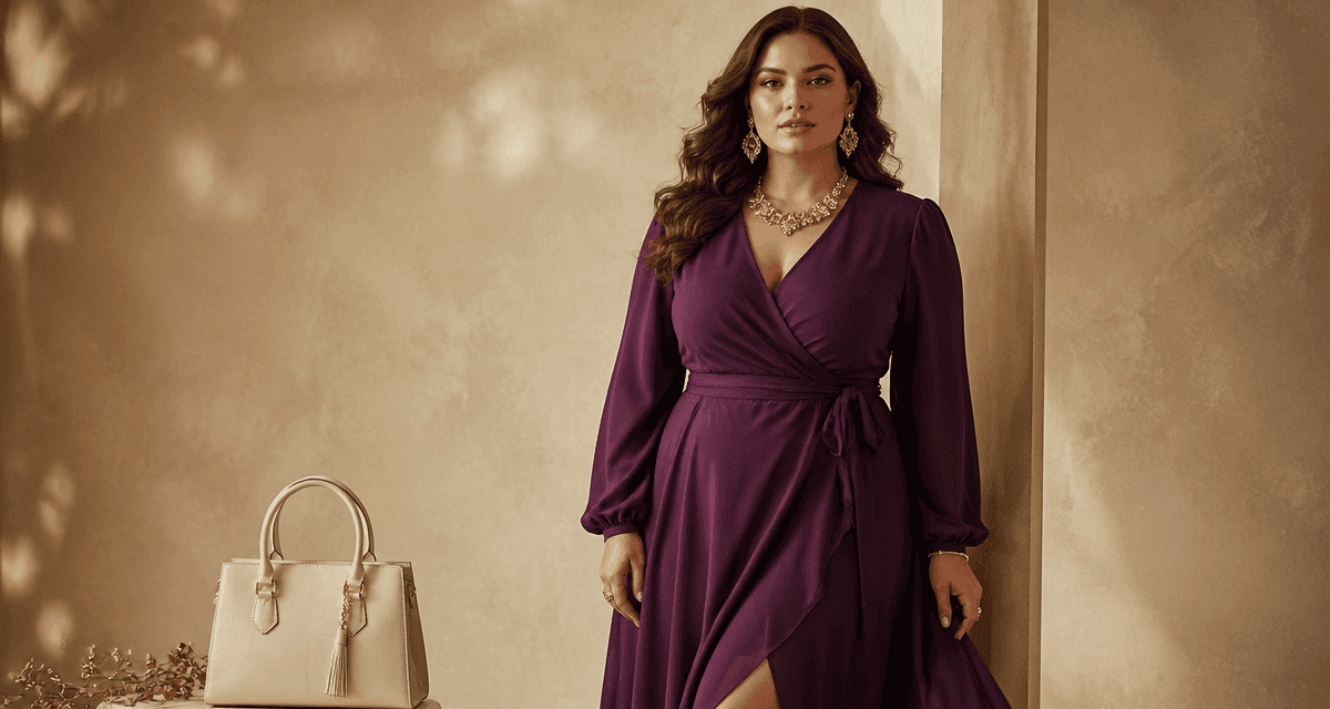 robe pour ronde avec du ventre prune élégante