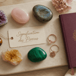 tableau signification des pierres naturelles sur plateau chic