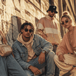 tenue année 90 groupe jeunes style baggy grunge