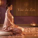 zen bouddhiste femme méditant dojo