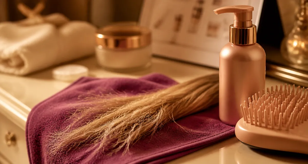 Cheveux paille après permanente, mèche abîmée à restaurer la kératine