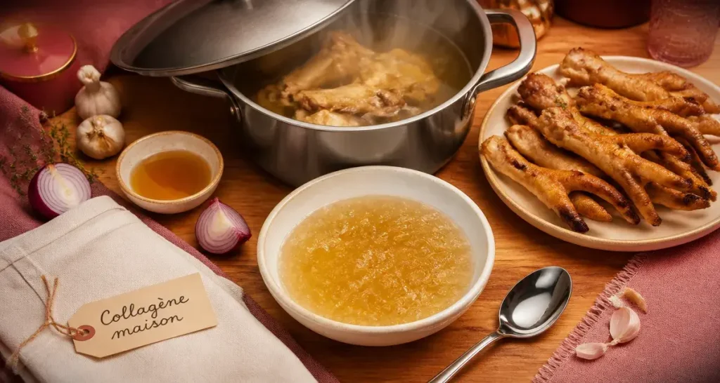 Bouillon d’os pour comment fabriquer du collagene maison, gelée au collagène