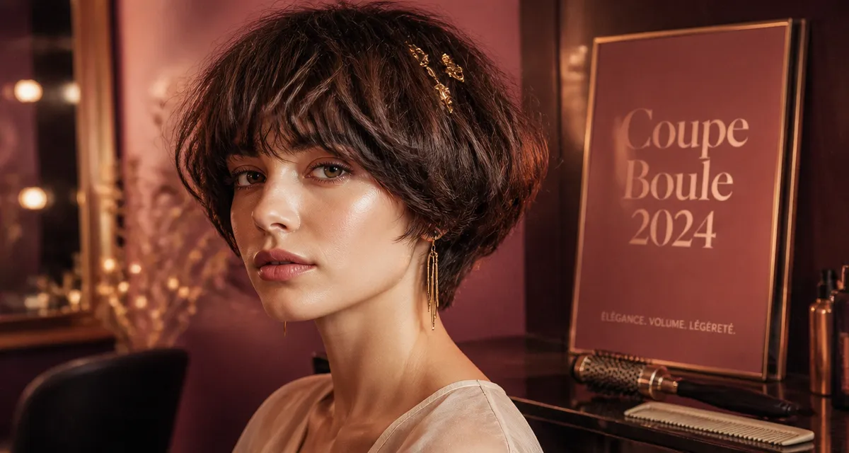 Coupe boule femme 2024 moderne, texture et volume aérien