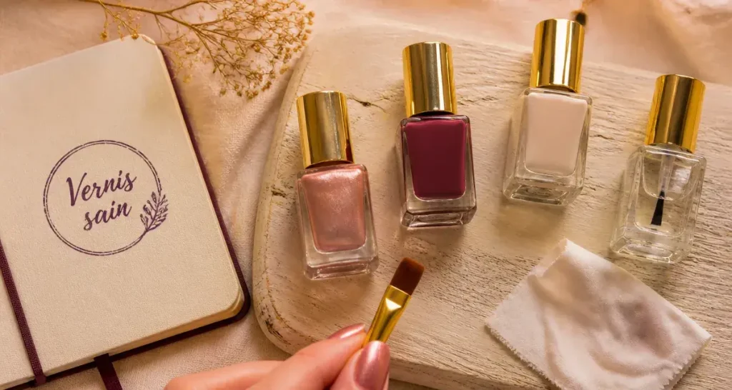 Meilleur vernis à ongles : flacons de vernis et top coat transparent