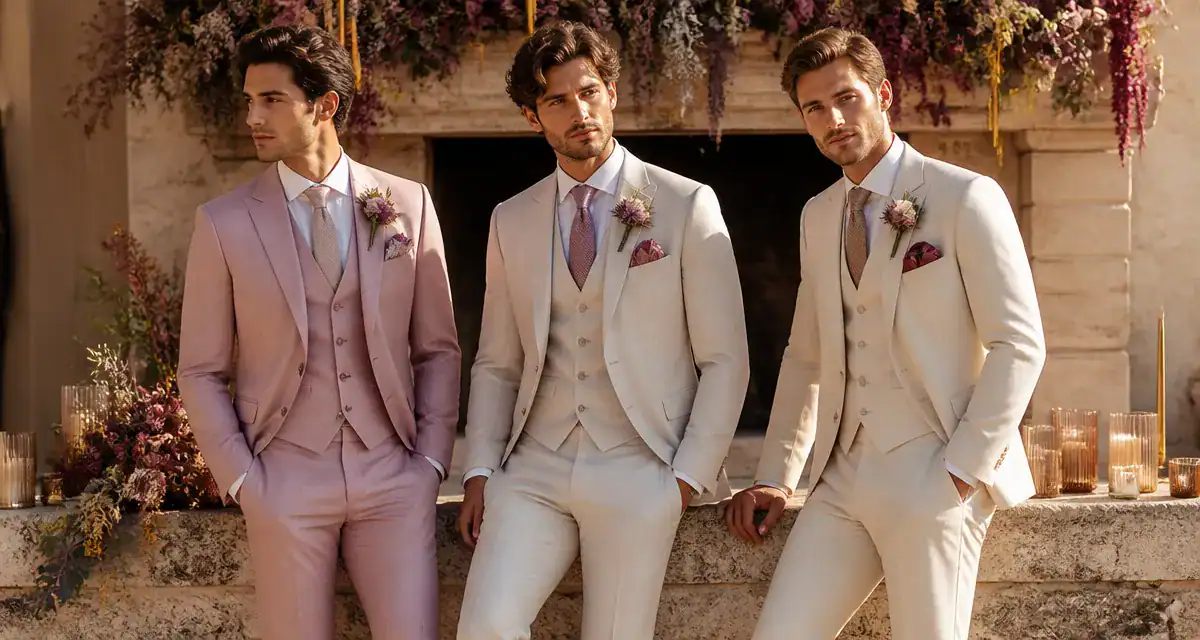 tenue mariage homme été costumes lin coton