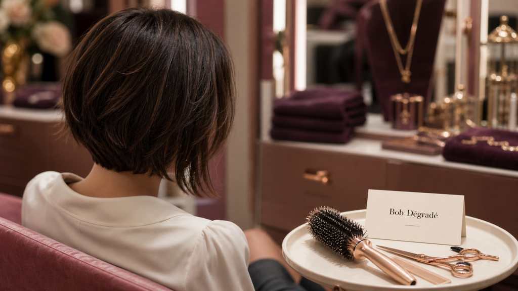 Coiffure bob dégradé : volume sans perdre la ligne du carré
