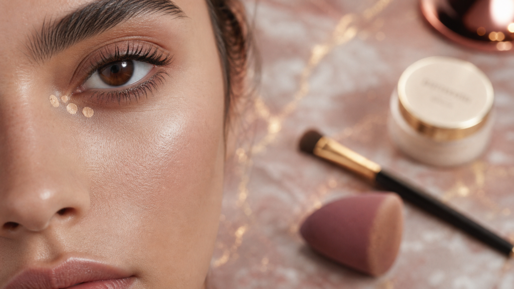 Comment appliquer anti cernes : teinte beige en petites touches, peau naturelle