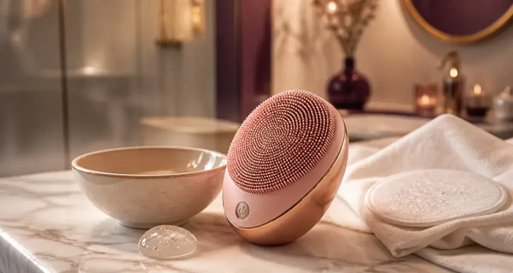 Brosse nettoyante visage : efficacité réelle, risques cutanés et critères de choix