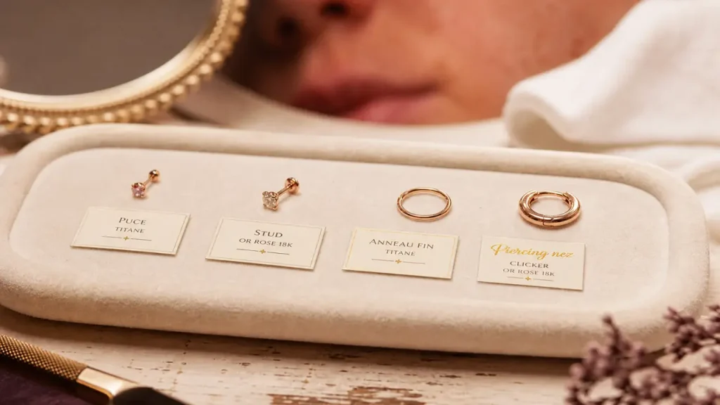 Anneau, stud ou septum : le bon bijou de piercing nez pour éviter l&rsquo;irritation