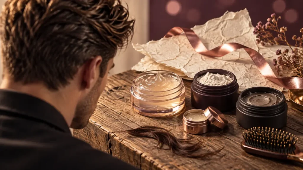 La cire pour homme structure la coupe sans effet gras, à condition de bien la choisir