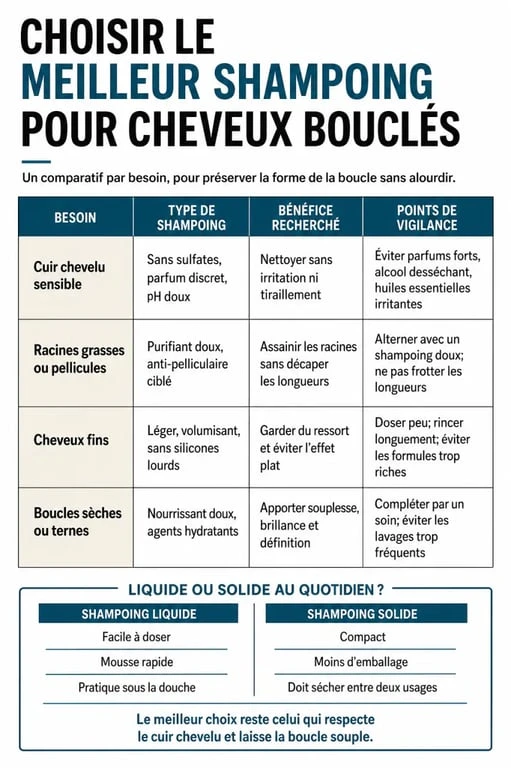 Meilleur shampoing pour cheveux bouclés : comparatif des besoins, types de shampoing et formats