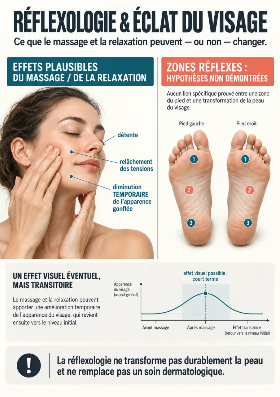 Améliorer son éclat naturel grâce aux bienfaits de la réflexologie : effets possibles du massage et limites scientifiques