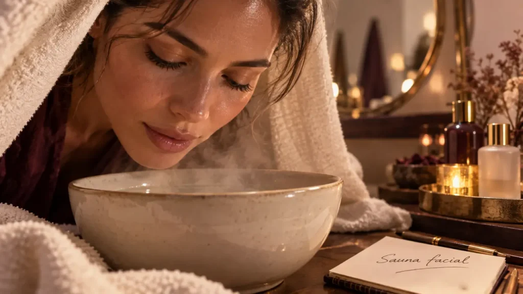 Le sauna facial nettoie en douceur, à condition de limiter la vapeur à cinq minutes
